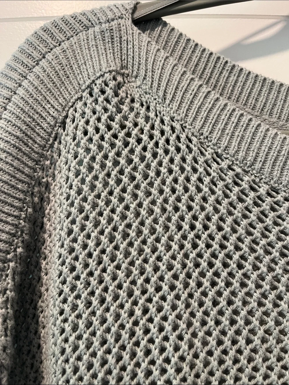 Old Navy Light Sage Green Open-Knit Scoop Neck Sweater